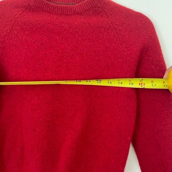J.Crew sweater womens deep red 100% lamb wool crew neck blouse size small - Picture 7 of 7